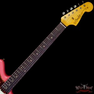 Fender Custom Shop Time Machine 1962 Jazzmaster Hand-Wound Journeyman Relic Super Faded Aged Fiesta Red - Image 4