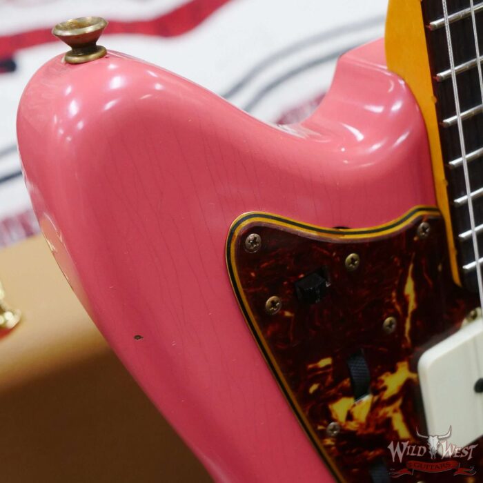 Fender Custom Shop Time Machine 1962 Jazzmaster Hand-Wound Journeyman Relic Super Faded Aged Fiesta Red - Image 9