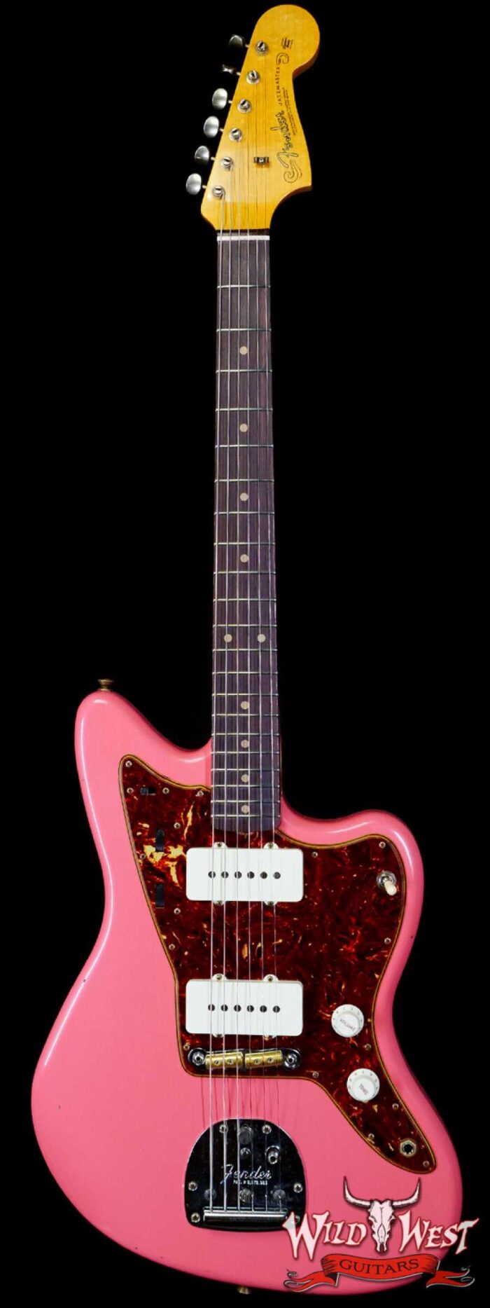 Fender Custom Shop Time Machine 1962 Jazzmaster Hand-Wound Journeyman Relic Super Faded Aged Fiesta Red - Image 1
