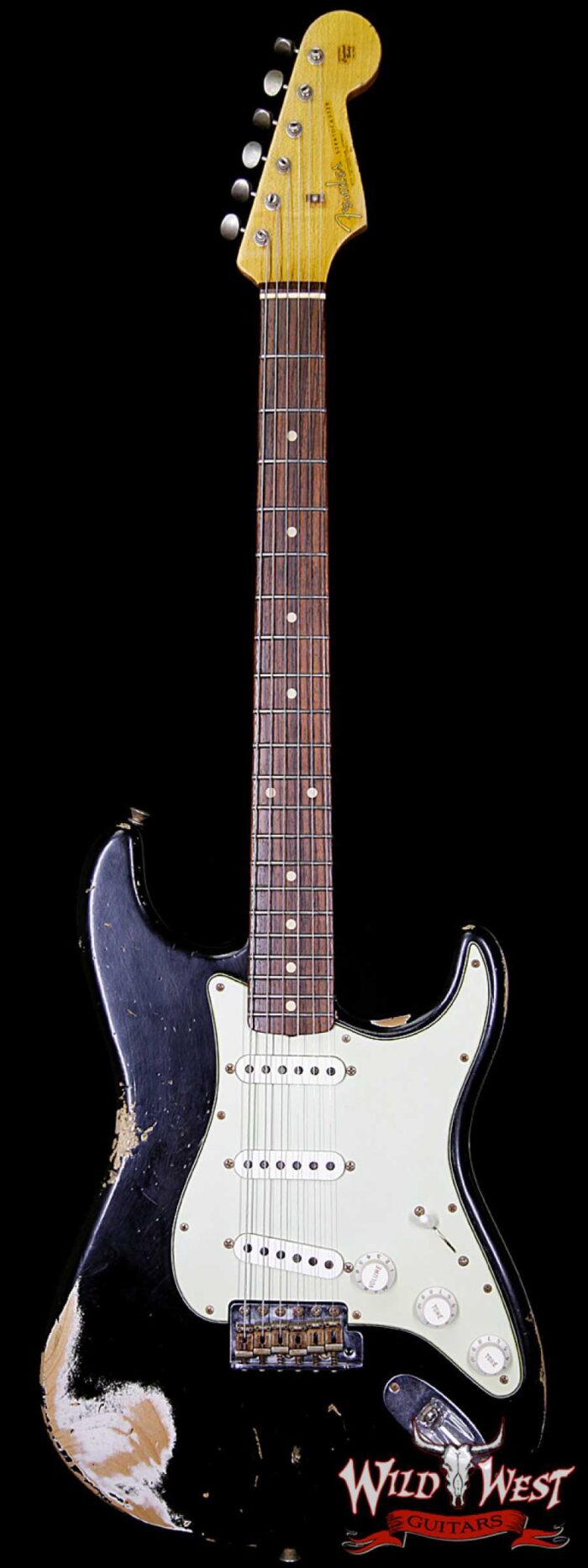 Fender 1962 Rosie “V” Stratocaster Heavy Relic Faded Black Preowned - Image 1