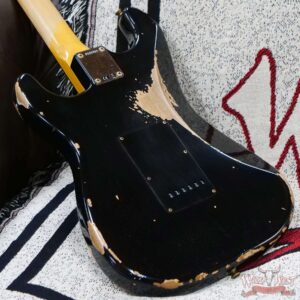 Fender Custom Shop 1962 Stratocaster Hand-Wound Pickups AAA Dark Rosewood Slab Board Heavy Relic Black - Image 11