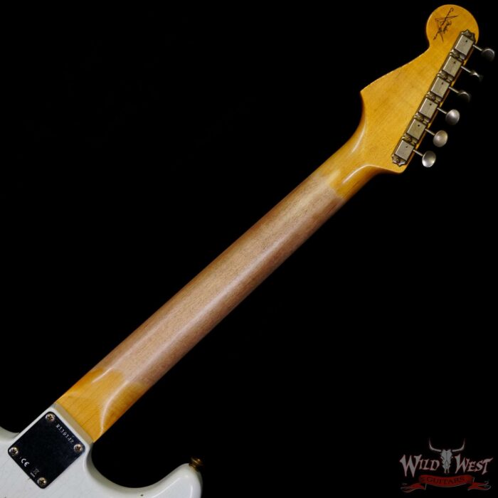 Fender Custom Shop 1962 Stratocaster Hand-Wound Pickups AAA Dark Rosewood Slab Board Heavy Relic Olympic White - Image 5