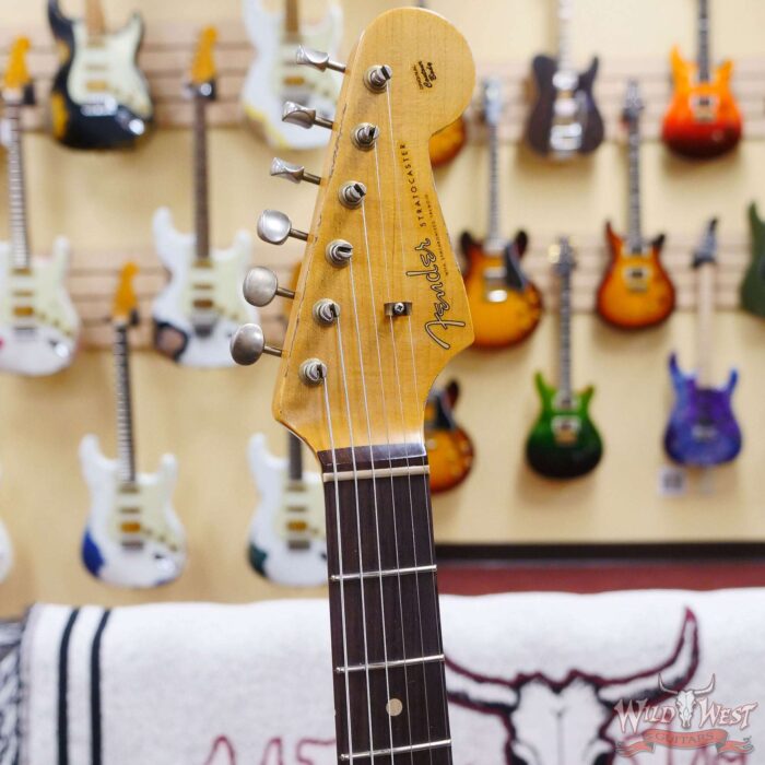 Fender Custom Shop 1962 Stratocaster Hand-Wound Pickups AAA Dark Rosewood Slab Board Heavy Relic Olympic White - Image 7