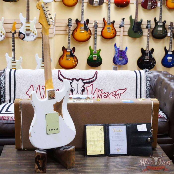 Fender Custom Shop 1962 Stratocaster Hand-Wound Pickups AAA Dark Rosewood Slab Board Heavy Relic Olympic White - Image 10