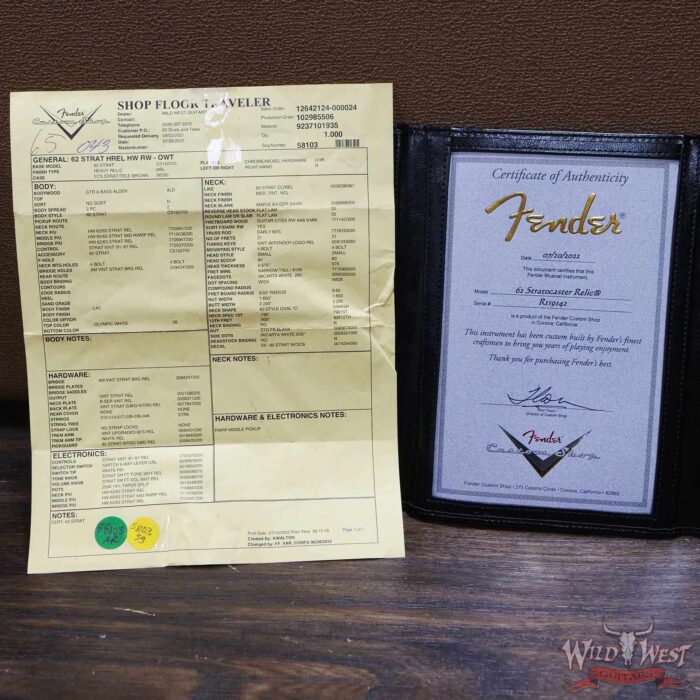 Fender Custom Shop 1962 Stratocaster Hand-Wound Pickups AAA Dark Rosewood Slab Board Heavy Relic Olympic White - Image 13