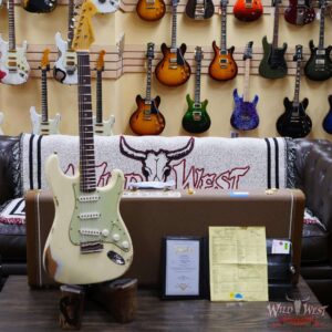Fender Custom Shop 1962 Stratocaster Hand-Wound Pickups AAA Dark Rosewood Slab Board Heavy Relic Vintage White - Image 6