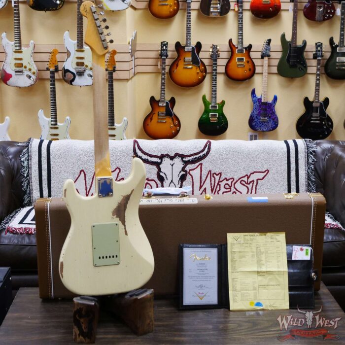 Fender Custom Shop 1962 Stratocaster Hand-Wound Pickups AAA Dark Rosewood Slab Board Heavy Relic Vintage White - Image 10