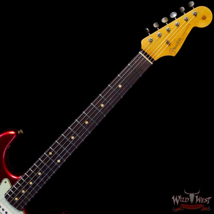 Fender Custom Shop 1962 Stratocaster Rosewood Slab Board Hand-Wound Pickups Heavy Relic Candy Apple Red - Image 4