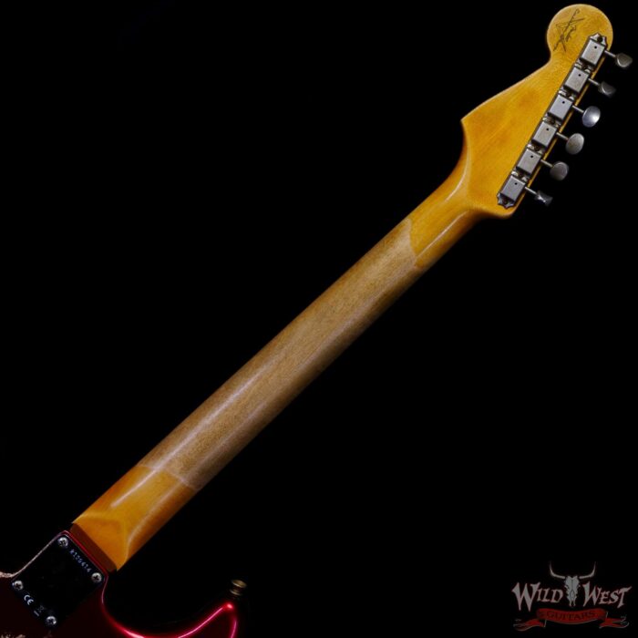 Fender Custom Shop 1962 Stratocaster Rosewood Slab Board Hand-Wound Pickups Heavy Relic Candy Apple Red - Image 5