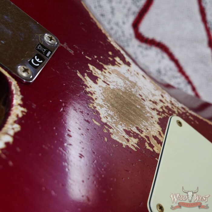 Fender Custom Shop 1962 Stratocaster Rosewood Slab Board Hand-Wound Pickups Heavy Relic Candy Apple Red - Image 11