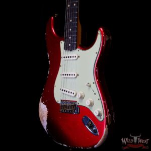 Fender Custom Shop 1962 Stratocaster Rosewood Slab Board Hand-Wound Pickups Heavy Relic Candy Apple Red - Image 2