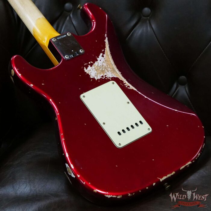 Fender Custom Shop 1962 Stratocaster Rosewood Slab Board Hand-Wound Pickups Heavy Relic Candy Apple Red - Image 12