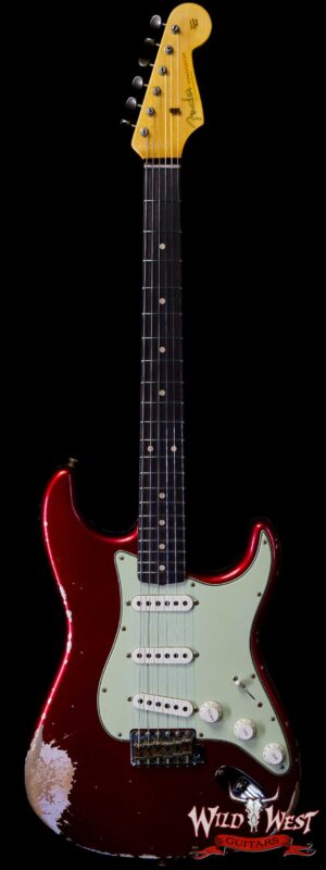 Fender Custom Shop 1962 Stratocaster Rosewood Slab Board Hand-Wound Pickups Heavy Relic Candy Apple Red