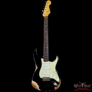 Fender Custom Shop 1962 Stratocaster Hand-Wound Pickups AAA Dark Rosewood Slab Board Heavy Relic Black - Image 3