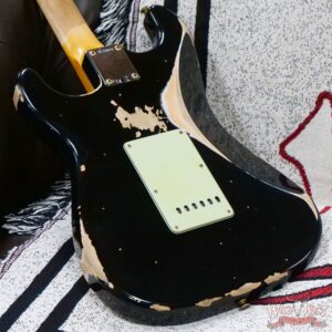 Fender Custom Shop 1962 Stratocaster Hand-Wound Pickups AAA Dark Rosewood Slab Board Heavy Relic Black - Image 11
