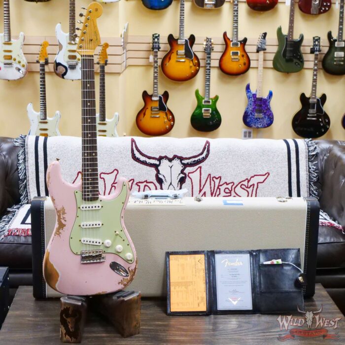 Fender Custom Shop 1962 Stratocaster Hand-Wound Pickups AAA Dark Rosewood Slab Board Heavy Relic Shell Pink - Image 6