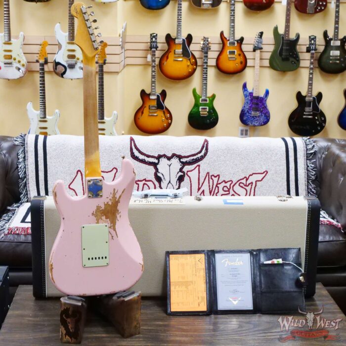 Fender Custom Shop 1962 Stratocaster Hand-Wound Pickups AAA Dark Rosewood Slab Board Heavy Relic Shell Pink - Image 10