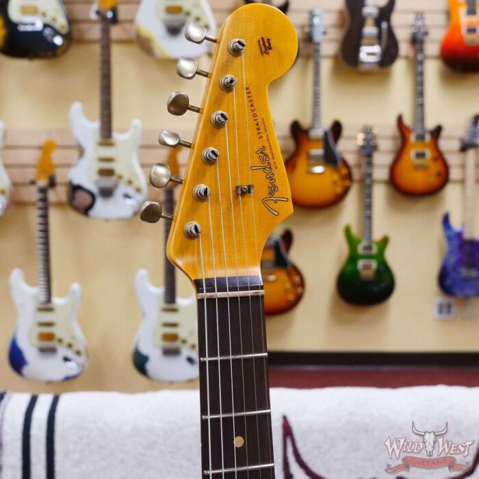 Fender Custom Shop 1962 Stratocaster Hand-Wound Pickups AAA Dark Rosewood Slab Board Relic Black (Black Pickguard) - Image 7