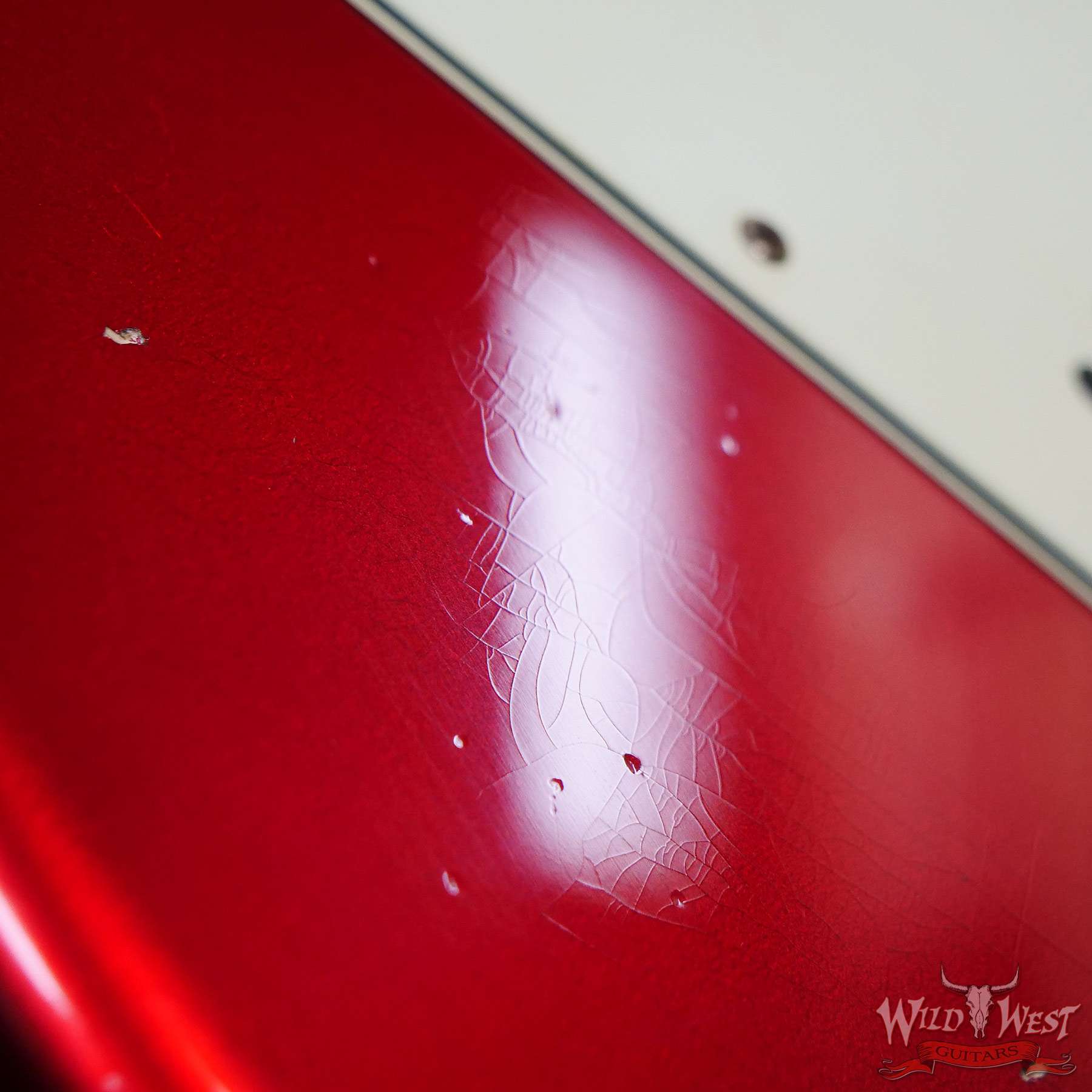 fendercs-1962strat-r-car-r118662-d7__wwg.jpg Fender Custom Shop 1962 Stratocaster Hand-Wound Pickups AAA Dark Rosewood Slab Board Relic Candy Apple Red - Image 12