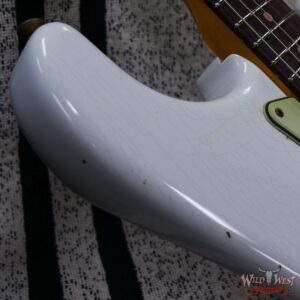 Fender Custom Shop 1962 Stratocaster Hand-Wound Pickups AAA Dark Rosewood Slab Board Relic Olympic White - Image 9