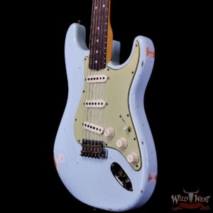 Fender Custom Shop 1962 Stratocaster Hand-Wound Pickups AAA Dark Rosewood Slab Board Relic Sonic Blue - Image 2