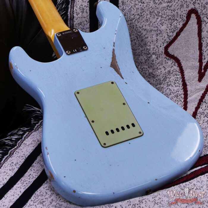 Fender Custom Shop 1962 Stratocaster Hand-Wound Pickups AAA Dark Rosewood Slab Board Relic Sonic Blue - Image 12