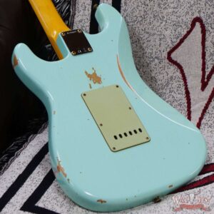 Fender Custom Shop 1962 Stratocaster Hand-Wound Pickups AAA Dark Rosewood Slab Board Relic Surf Green - Image 11