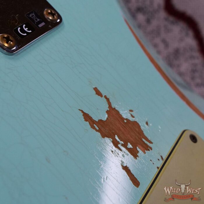 Fender Custom Shop 1962 Stratocaster Hand-Wound Pickups AAA Dark Rosewood Slab Board Relic Surf Green - Image 12