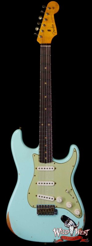 Fender Custom Shop 1962 Stratocaster Hand-Wound Pickups AAA Dark Rosewood Slab Board Relic Surf Green