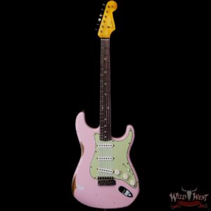 Fender Custom Shop 1962 Stratocaster Hand-Wound Pickups AAA Dark Rosewood Slab Board Relic Shell Pink - Image 3