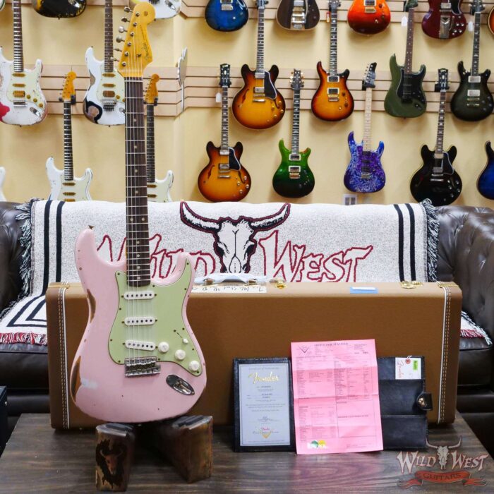 Fender Custom Shop 1962 Stratocaster Hand-Wound Pickups AAA Dark Rosewood Slab Board Relic Shell Pink - Image 6
