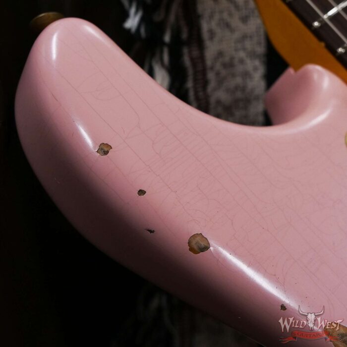 Fender Custom Shop 1962 Stratocaster Hand-Wound Pickups AAA Dark Rosewood Slab Board Relic Shell Pink - Image 9