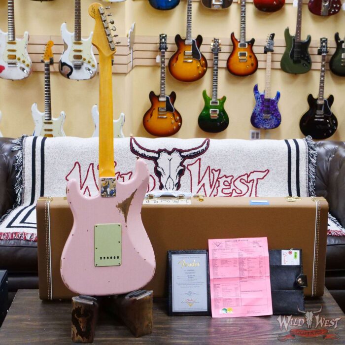 Fender Custom Shop 1962 Stratocaster Hand-Wound Pickups AAA Dark Rosewood Slab Board Relic Shell Pink - Image 10