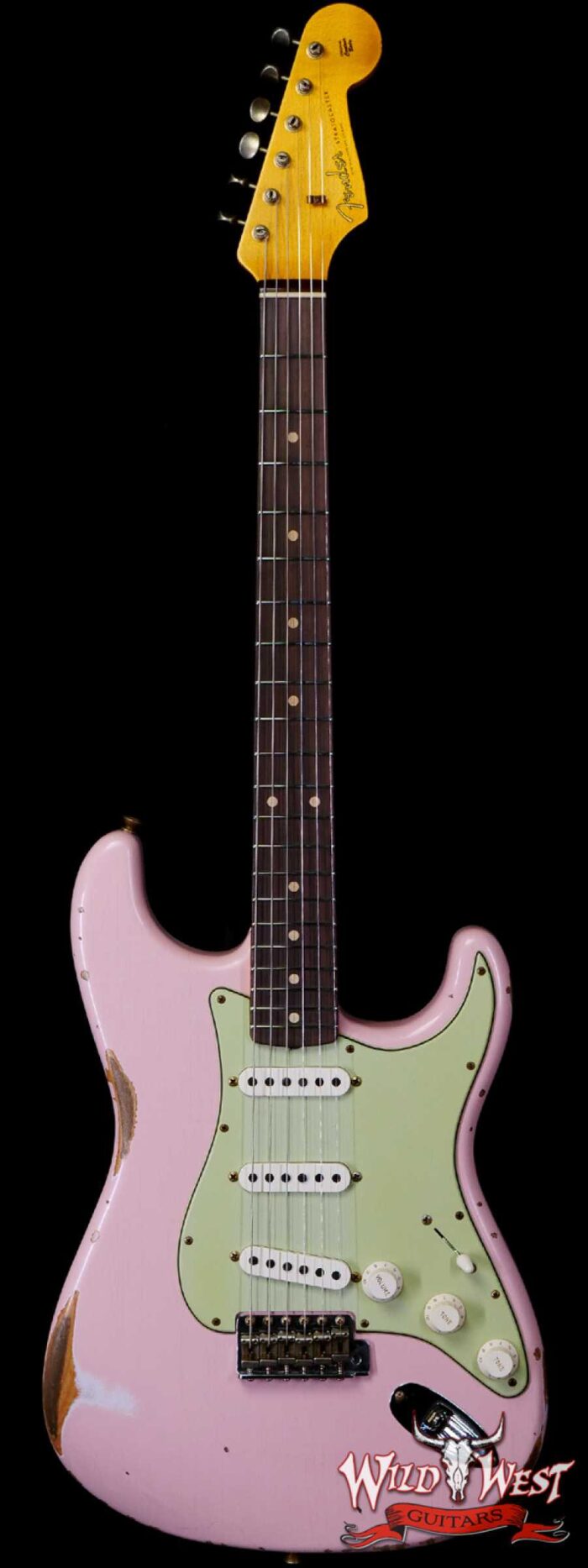 Fender Custom Shop 1962 Stratocaster Hand-Wound Pickups AAA Dark Rosewood Slab Board Relic Shell Pink - Image 1