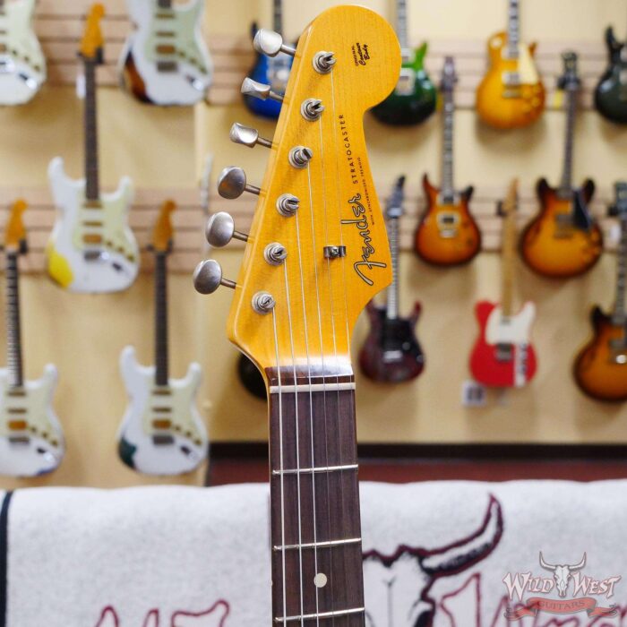 Fender Custom Shop 1962 Stratocaster Hand-Wound Pickups AAA Dark Rosewood Slab Board Relic Fiesta Red - Image 7