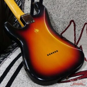 Fender Custom Shop 1962 Stratocaster Hardtail Hand-Wound Pickups AAA Dark Rosewood Slab Board Relic 3 Tone Sunburst 6.95 LBS - Image 11