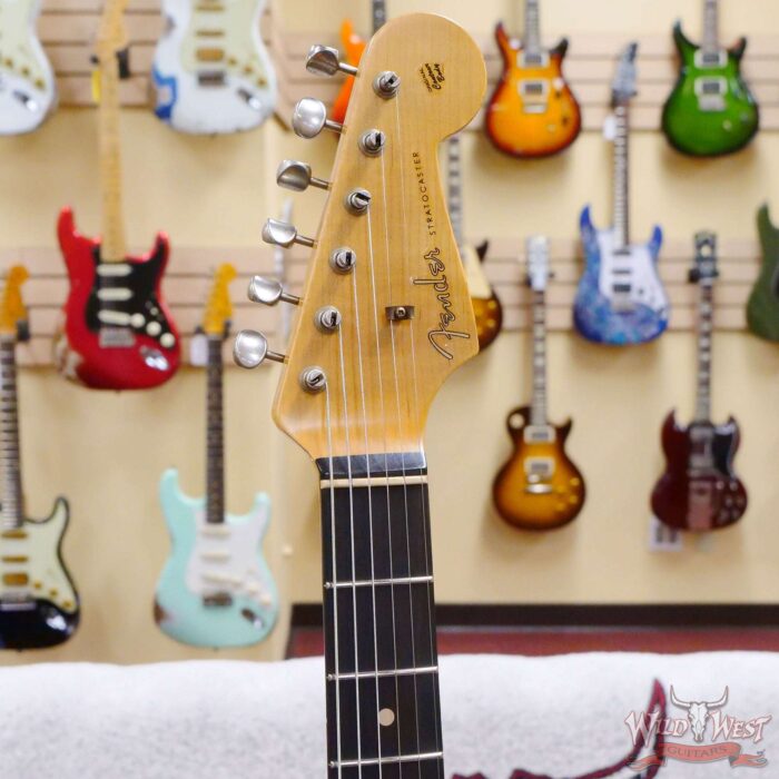 Fender Custom Shop 1962 Stratocaster Hardtail Hand-Wound Pickups AAA Dark Rosewood Slab Board Relic Black 6.65 LBS - Image 7
