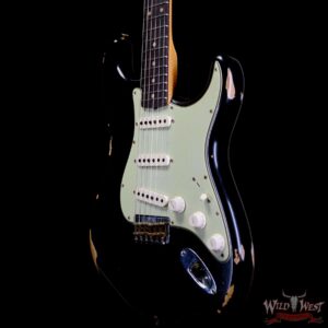 Fender Custom Shop 1962 Stratocaster Hardtail Hand-Wound Pickups AAA Dark Rosewood Slab Board Relic Black 6.90 LBS - Image 2