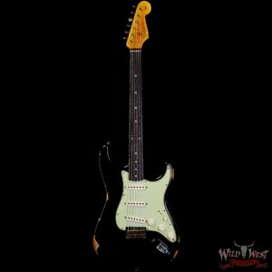 Fender Custom Shop 1962 Stratocaster Hardtail Hand-Wound Pickups AAA Dark Rosewood Slab Board Relic Black 6.90 LBS - Image 3