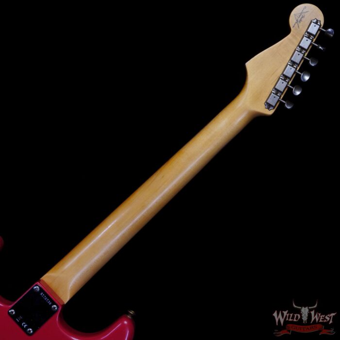 Fender Custom Shop 1962 Stratocaster Hardtail Hand-Wound Pickups AAA Dark Rosewood Slab Board Relic Fiesta Red - Image 5