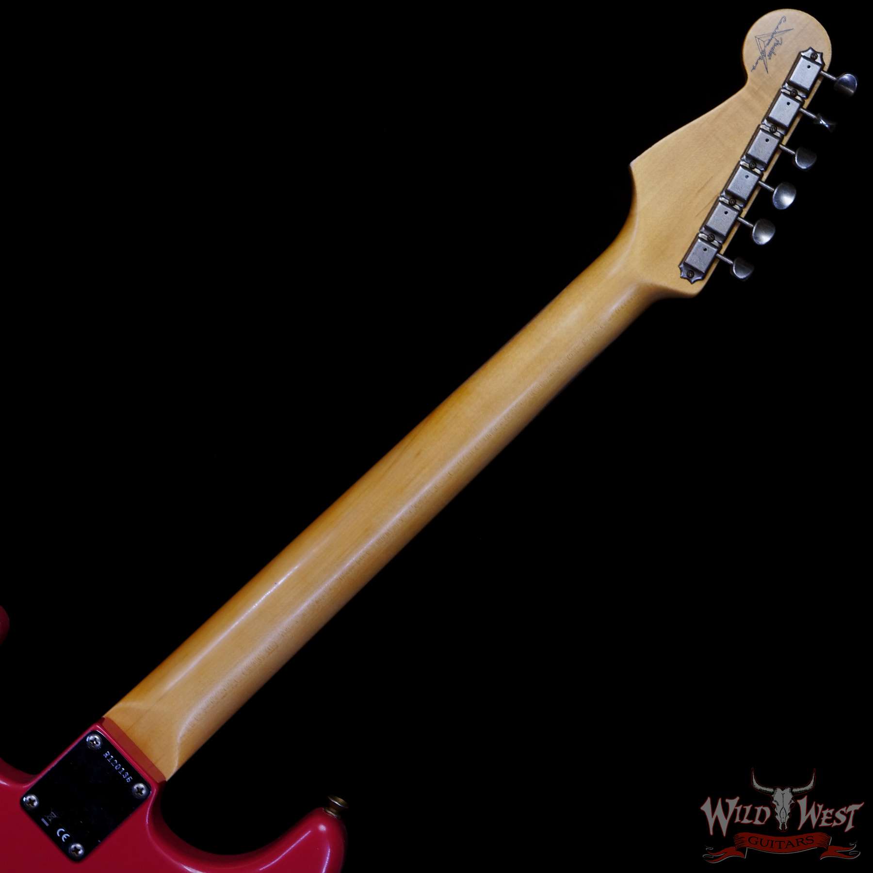 fendercs-1962stratht-frd-r120136-c3__wwg.jpg Fender Custom Shop 1962 Stratocaster Hardtail Hand-Wound Pickups AAA Dark Rosewood Slab Board Relic Fiesta Red - Image 5