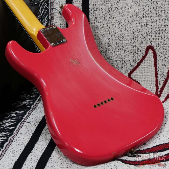 Fender Custom Shop 1962 Stratocaster Hardtail Hand-Wound Pickups AAA Dark Rosewood Slab Board Relic Fiesta Red - Image 11