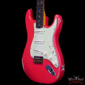 Fender Custom Shop 1962 Stratocaster Hardtail Hand-Wound Pickups AAA Dark Rosewood Slab Board Relic Fiesta Red - Image 2
