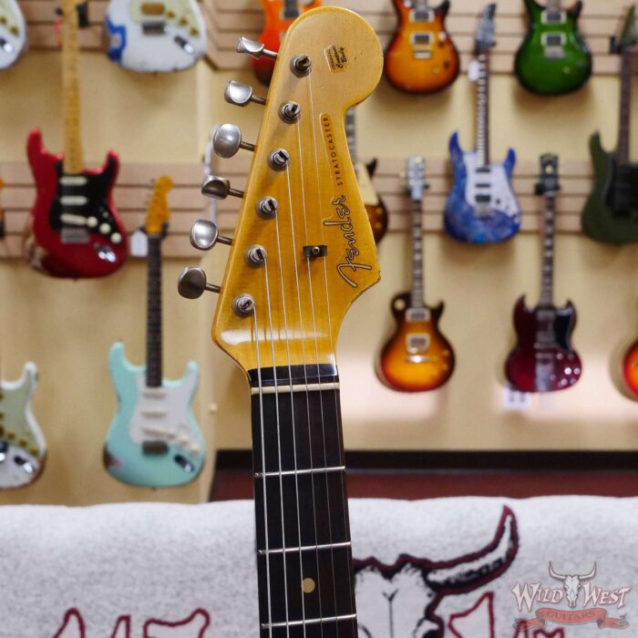 Fender Custom Shop 1962 Stratocaster Hardtail Hand-Wound Pickups AAA Dark Rosewood Slab Board Relic Fiesta Red - Image 7