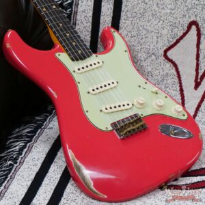 Fender Custom Shop 1962 Stratocaster Hardtail Hand-Wound Pickups AAA Dark Rosewood Slab Board Relic Fiesta Red - Image 8