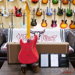 Fender Custom Shop 1962 Stratocaster Hardtail Hand-Wound Pickups AAA Dark Rosewood Slab Board Relic Fiesta Red - Image 9