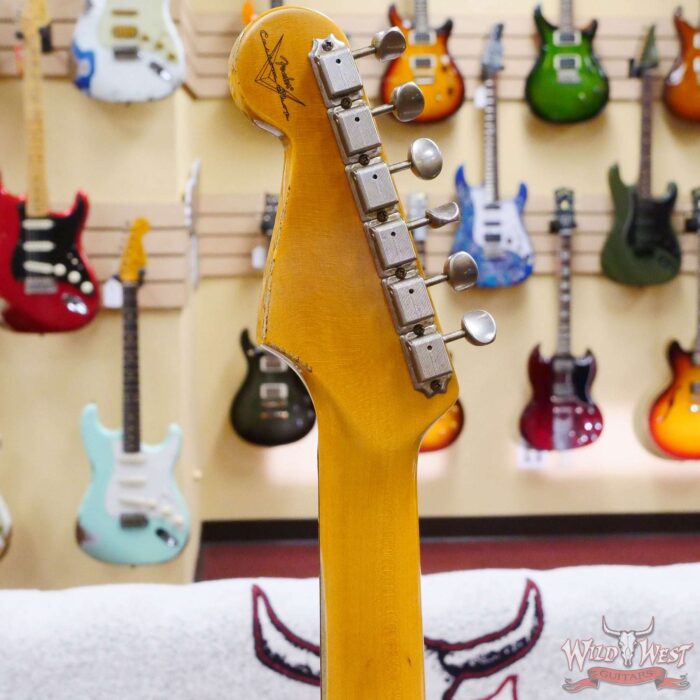 Fender Custom Shop 1962 Stratocaster Hardtail Hand-Wound Pickups AAA Dark Rosewood Slab Board Relic Fiesta Red - Image 10