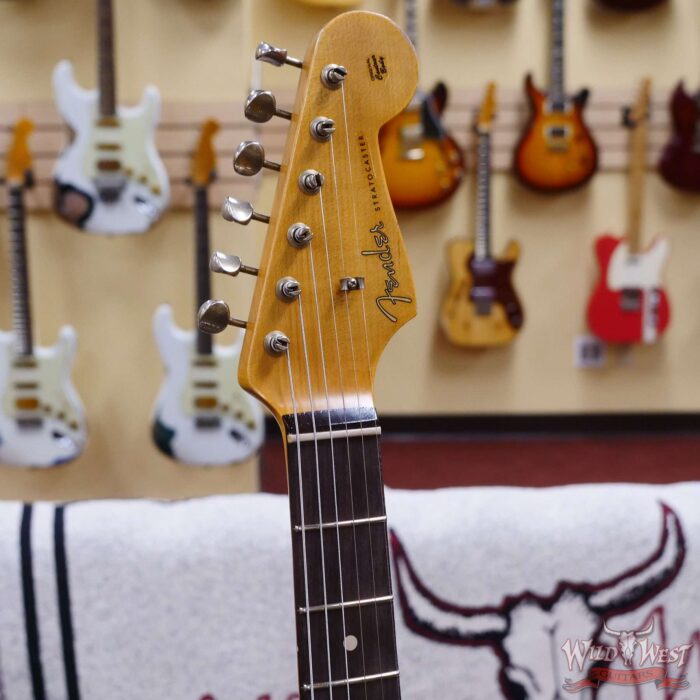 Fender Custom Shop 1962 Stratocaster Hardtail Hand-Wound Pickups AAA Dark Rosewood Slab Board Relic Sonic Blue 7.20 LBS - Image 7