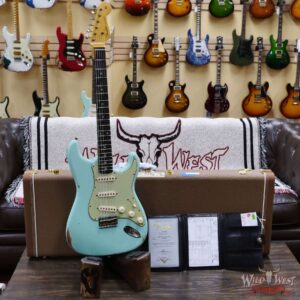 Fender Custom Shop 1962 Stratocaster Hardtail Hand-Wound Pickups AAA Dark Rosewood Slab Board Relic Surf Green 6.95 LBS - Image 6