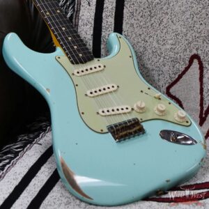 Fender Custom Shop 1962 Stratocaster Hardtail Hand-Wound Pickups AAA Dark Rosewood Slab Board Relic Surf Green 6.95 LBS - Image 8